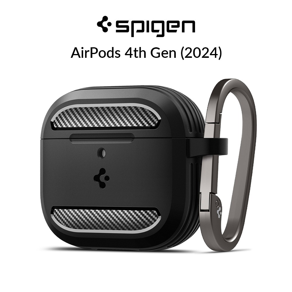 Spigen AirPods Case (2024) Rugged Armor Wireless Earbuds Casing With Drop  Protection Cover