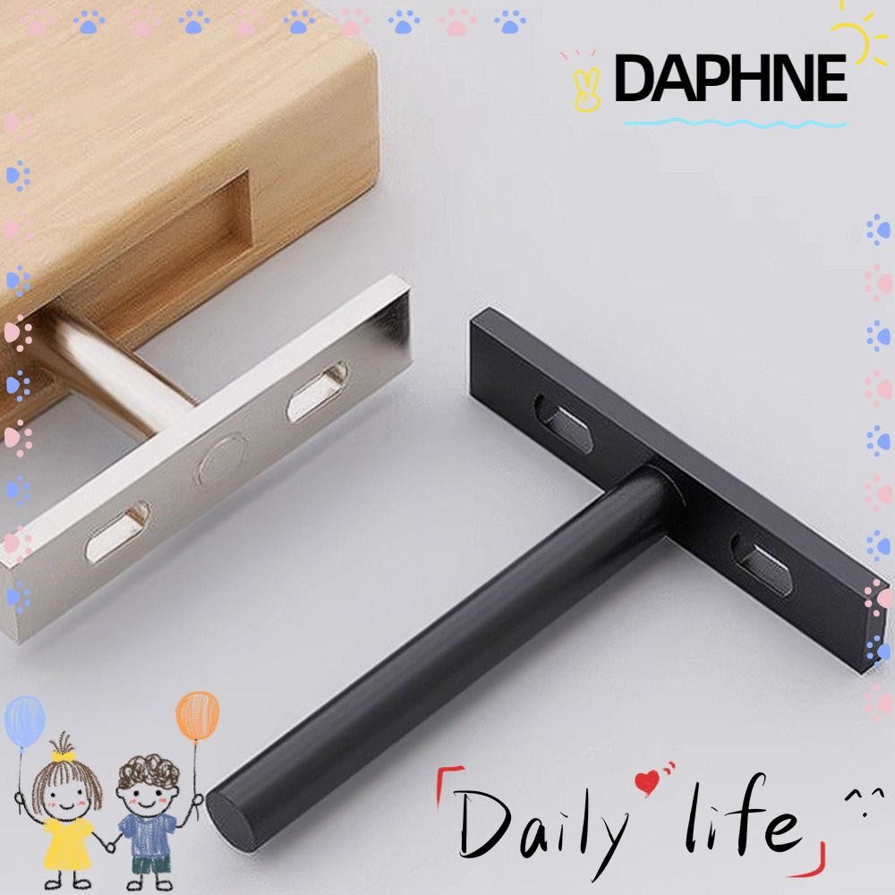 DAPHNEHOME Floating Shelf Brackets, Black Coated Metal Shelves