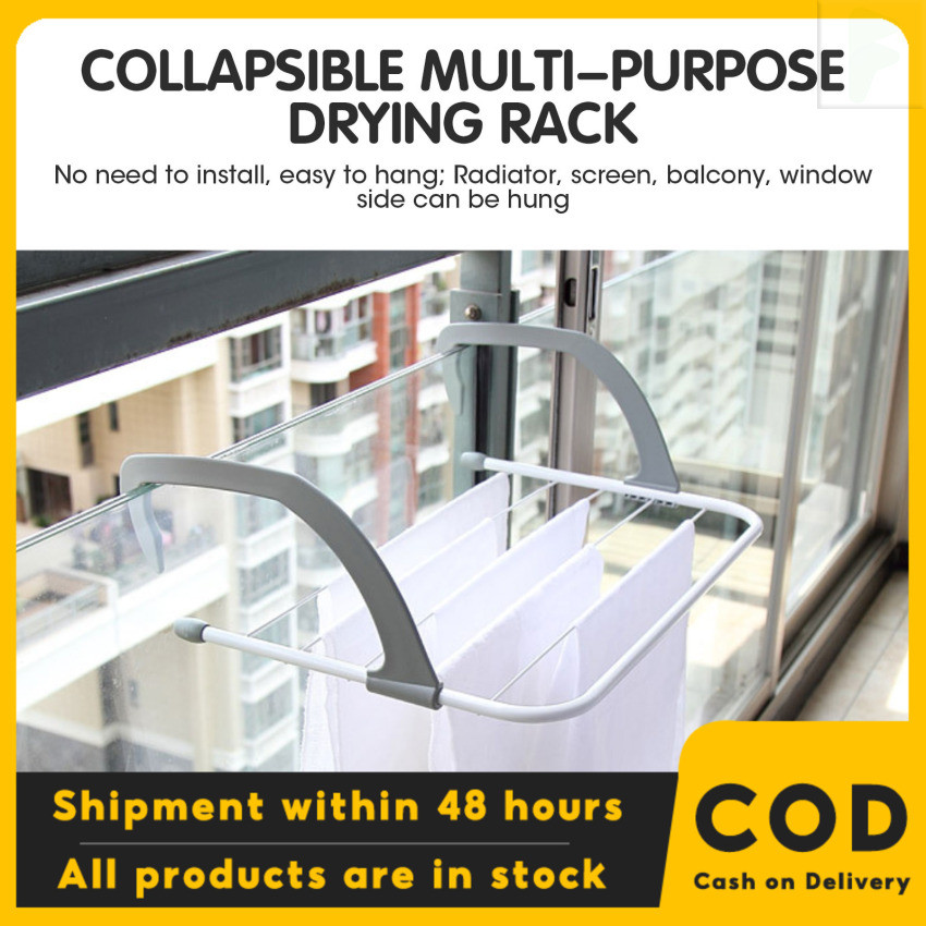 Clothes drying rack for balcony, bathroom, outdoor window, domestic ...