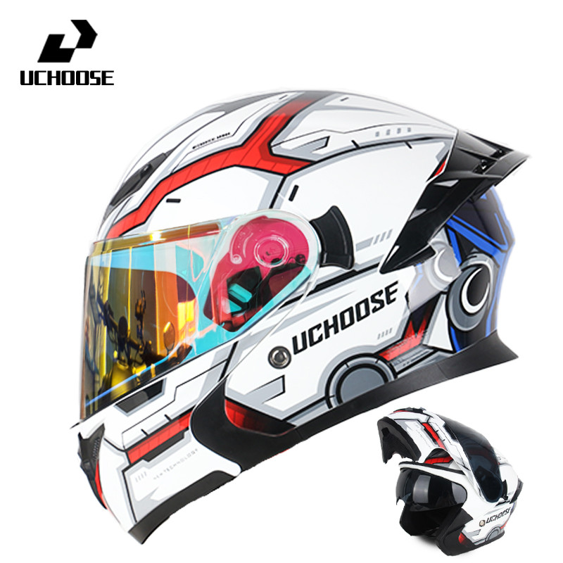 Uchoose DOT Modular helmet Full Face Helmets Crash Motorbike Protective