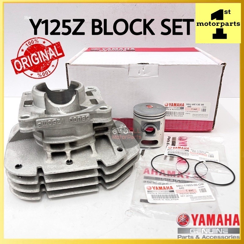 [100% ORI YAMAHA] Y125 Y125Z 125Z BLOCK SET 5BU-WE13E SET WITH PISTON ...