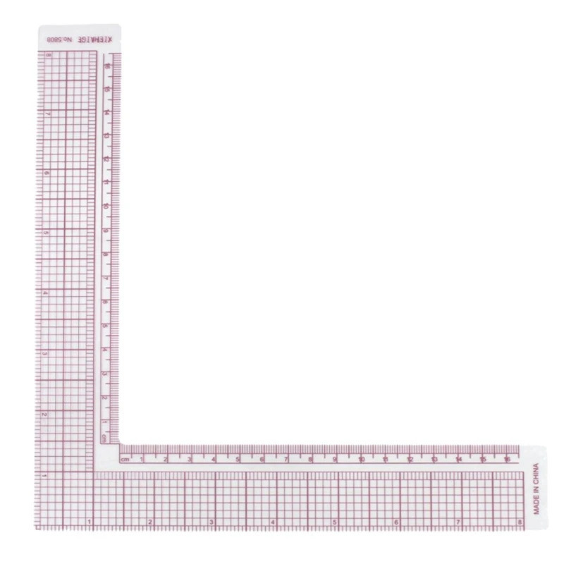 Patchwork Scale Ruler Multi-function Acrylic L Shape Right Angle ...