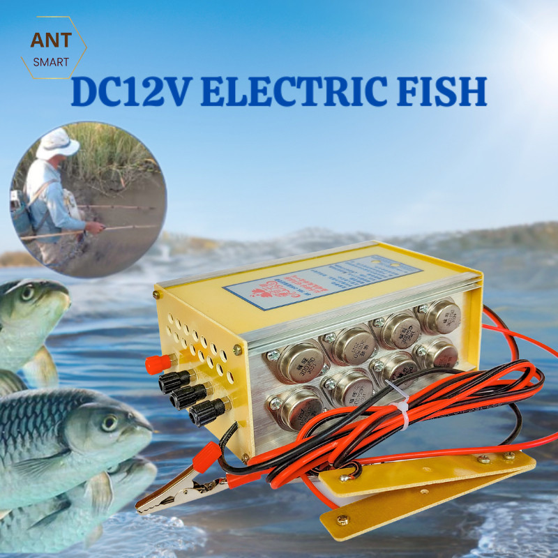 DC12V Electric Fish Shocker High Power Ultrasonic Inverter Safe Fishing ...