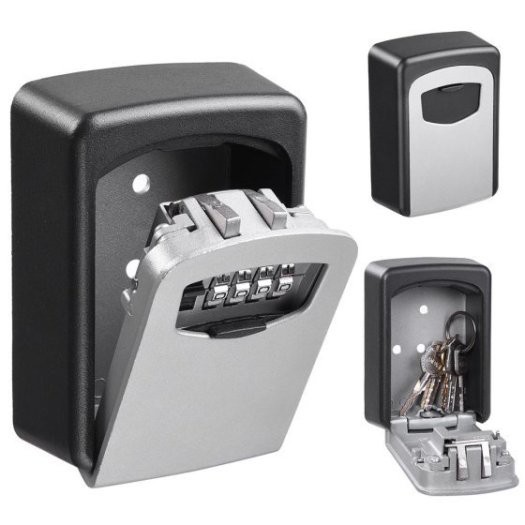 Metal!! Homestay Key Lock Box 4 Digit Kotak Kunci Dinding AirBnB Key ...