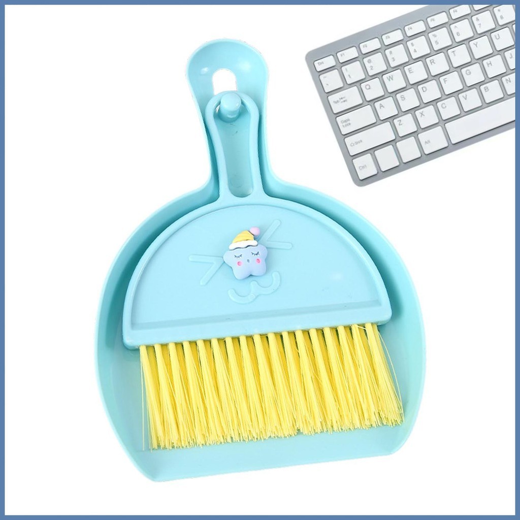 3 Pack Mini Boom And Dustpan Set With Handle, Hangable Small