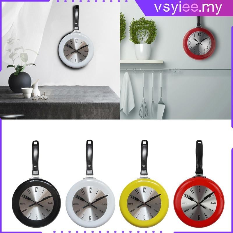 [2-Day Delivery] Kitchen Wall Clock 8 Inch Frying Pan Design Modern ...