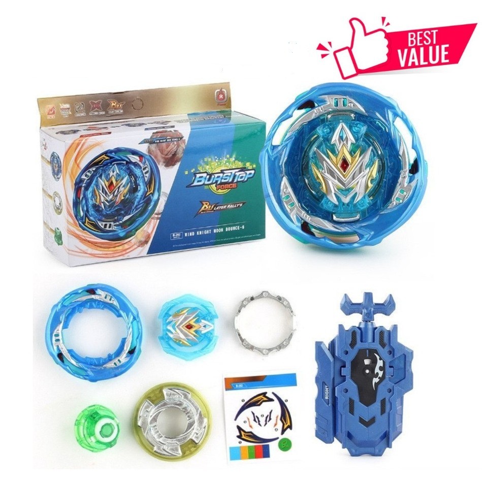 Ready Stock !! Beyblade Burst BU Starter B-202 Wind Knight B202 with ...