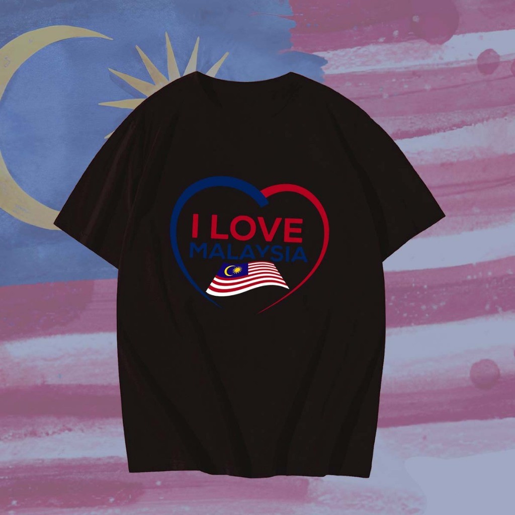 New Hari Merdeka T-shirt I Love Malaysia Baju National Day Merdeka ...