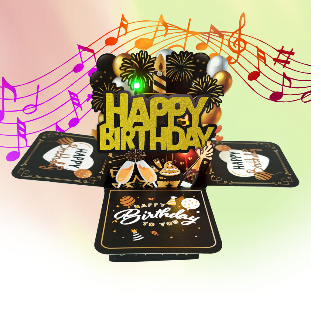 Happy Birthday Pop Up Card, Sweet Gift 3D Birthday Greeting Card with ...