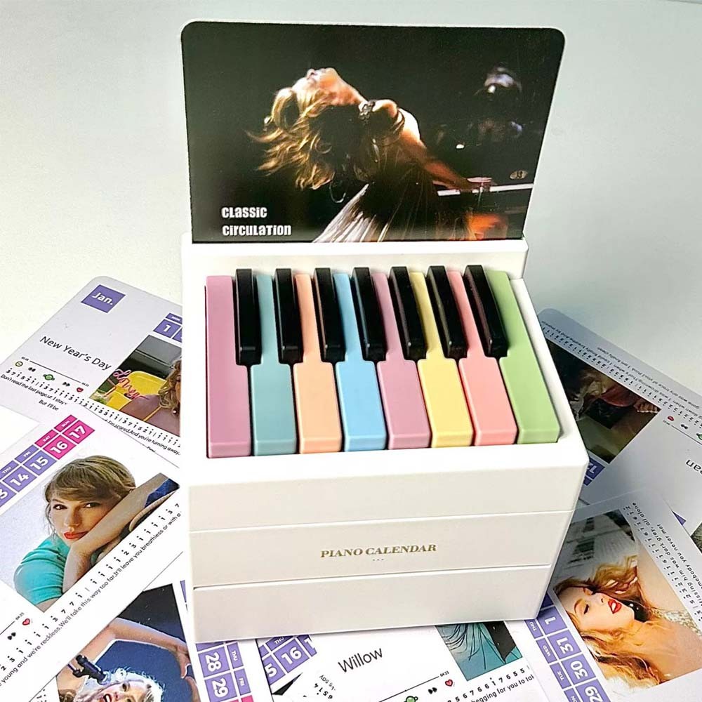 2025 Taylor Swift Piano Calendar with Music Sheets Toy Piano Musical