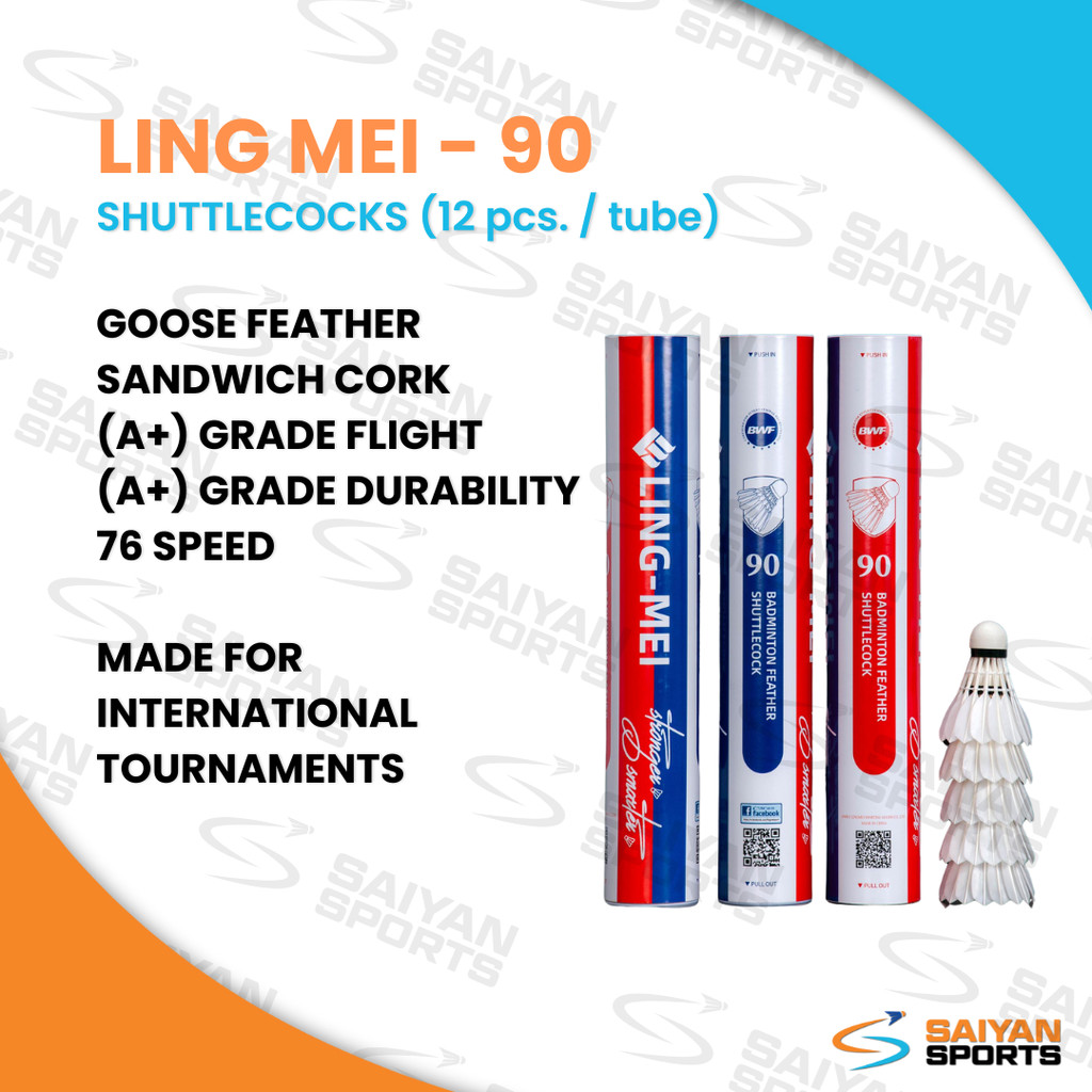 Ling Mei 90 Badminton Shuttlecock. authentic and high quality (BWF ...