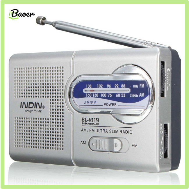 BCR119 Radio AM FM Battery Operated Portable Radio Best Reception
