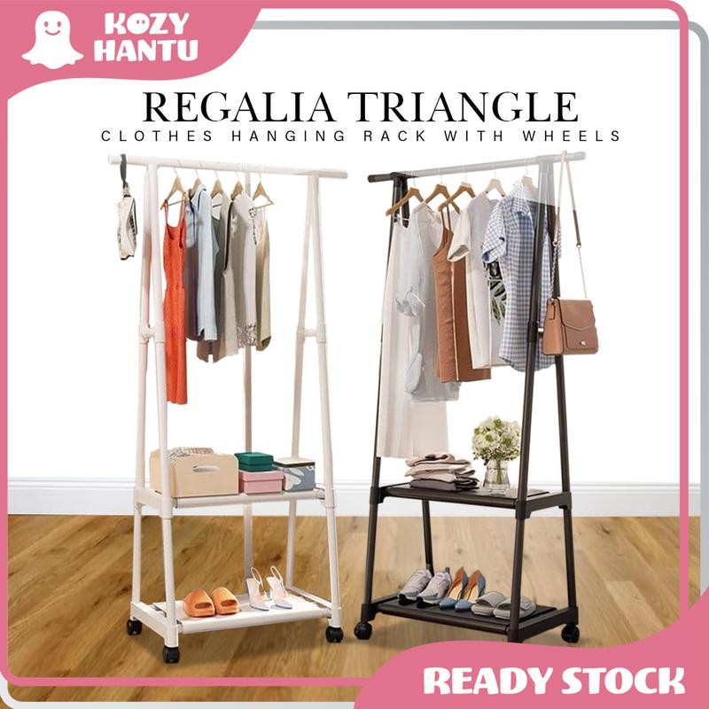 KOZY.H: REGALIA Triangle Hanger with Open Clothes Wheel and Storage ...