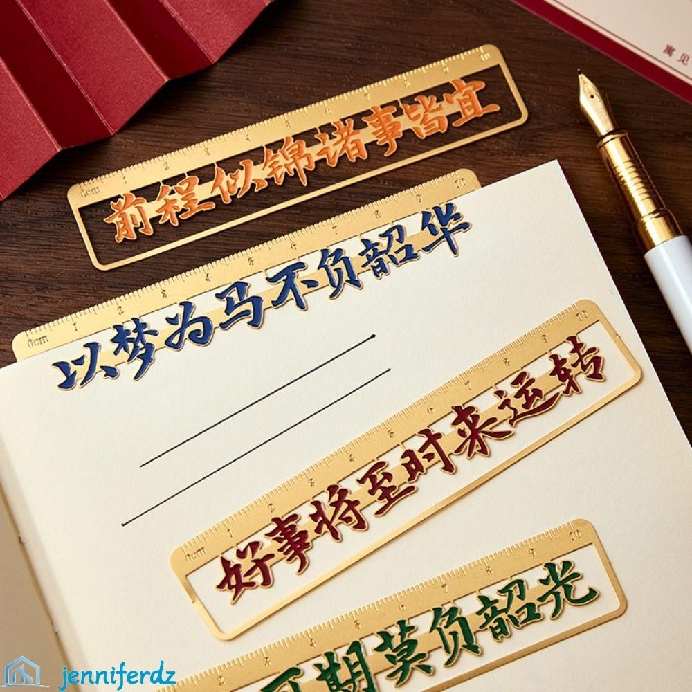 JENNIFERDZ Chinese Style Ruler Bookmark Stationery Teacher Student Book ...