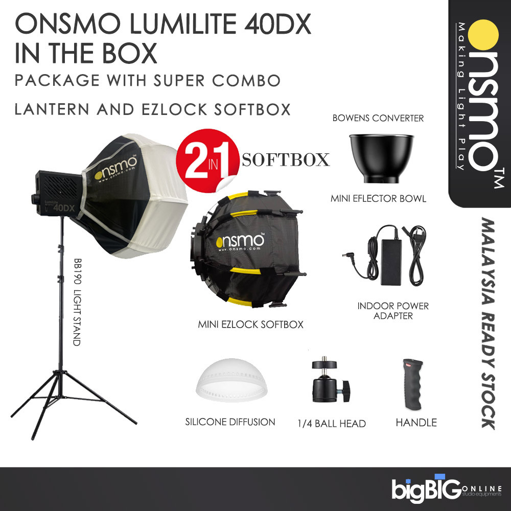 Onsmo Lumilite 40DX Mobile Studio LED 40W for videography, vlog
