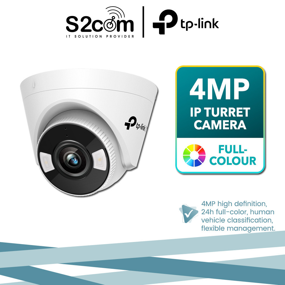 TP-Link 4MP AI CCTV VIGI C440 Indoor Full-Color Ultra HD Turret IP ...