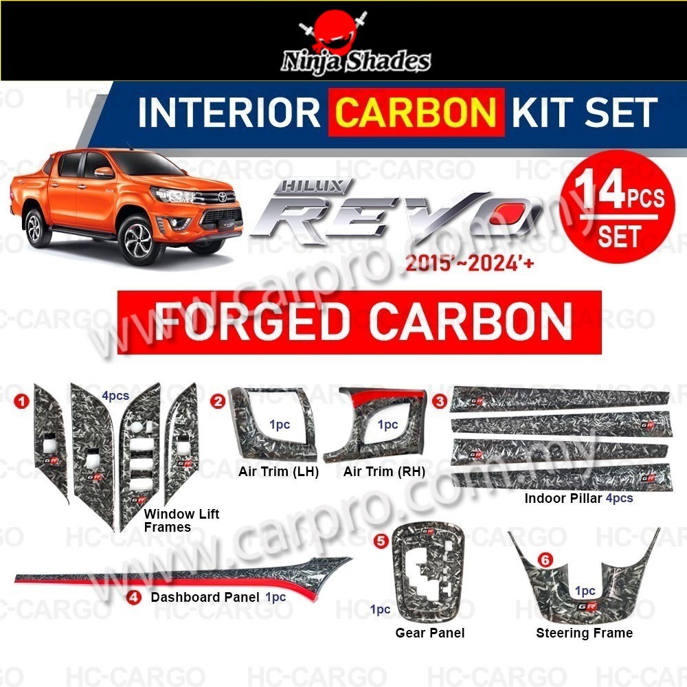 Toyota Hilux 2015 - 2025 Revo Rocco Rogue GR Interior Kit Trim Panel ...