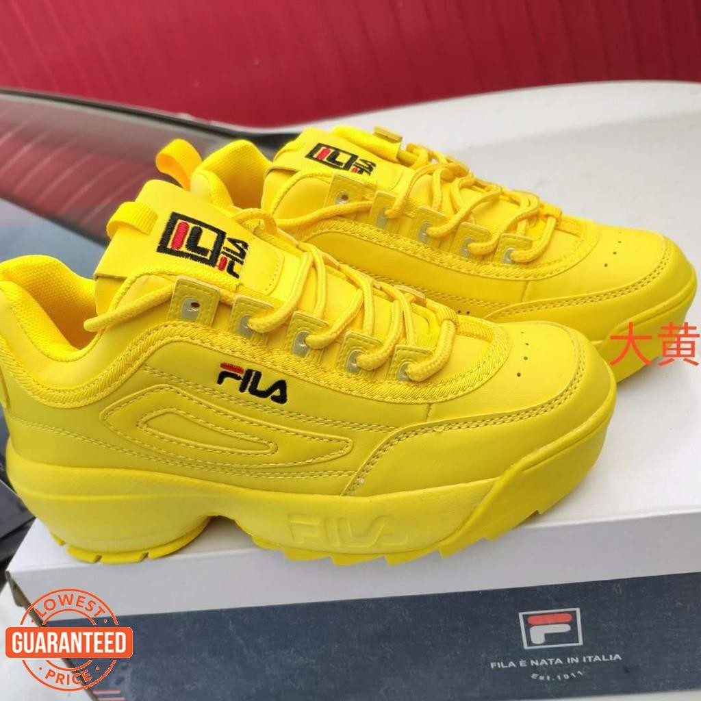 Fila shoes men yellow best sale