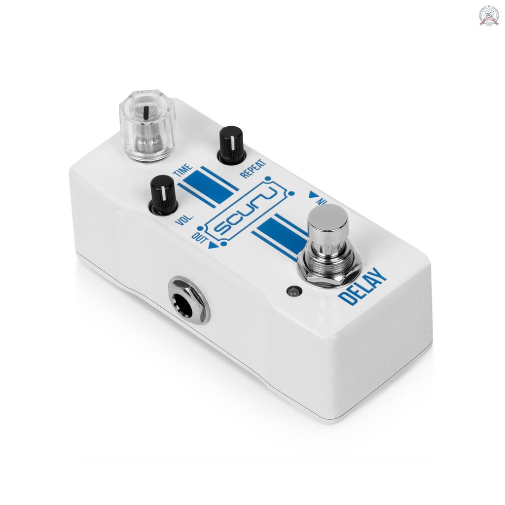 SCURU Guitar Delay Effects Pedal TIME/VOL/REPEAT Comprehensive Controls ...