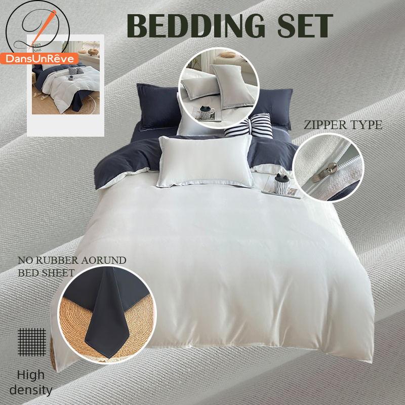 INS simple design 4in1 Bedding Set Quilt Cover Set cadar minimalis ...