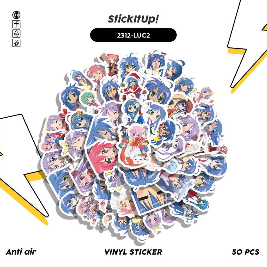 HP 50 Pcs Sticker Pack ANIME SERIES LUCKY STAR CHARACTER MIX 02 Cute ...