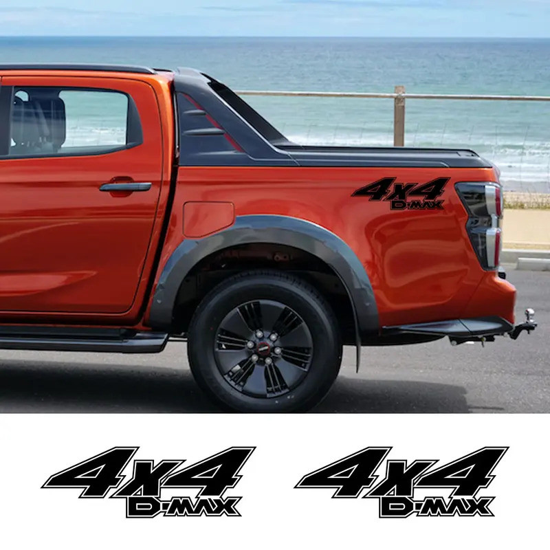 Pickup Rear Bed Side Stickers For Isuzu Dmax D MAX Truck Graphic 4x4 ...