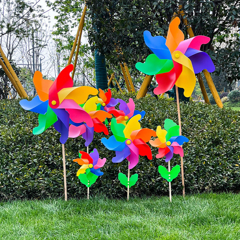 Windmill Toy Outdoor Spinner Pinwheel Toy Cartoon Kids Toy Kincir Angin ...