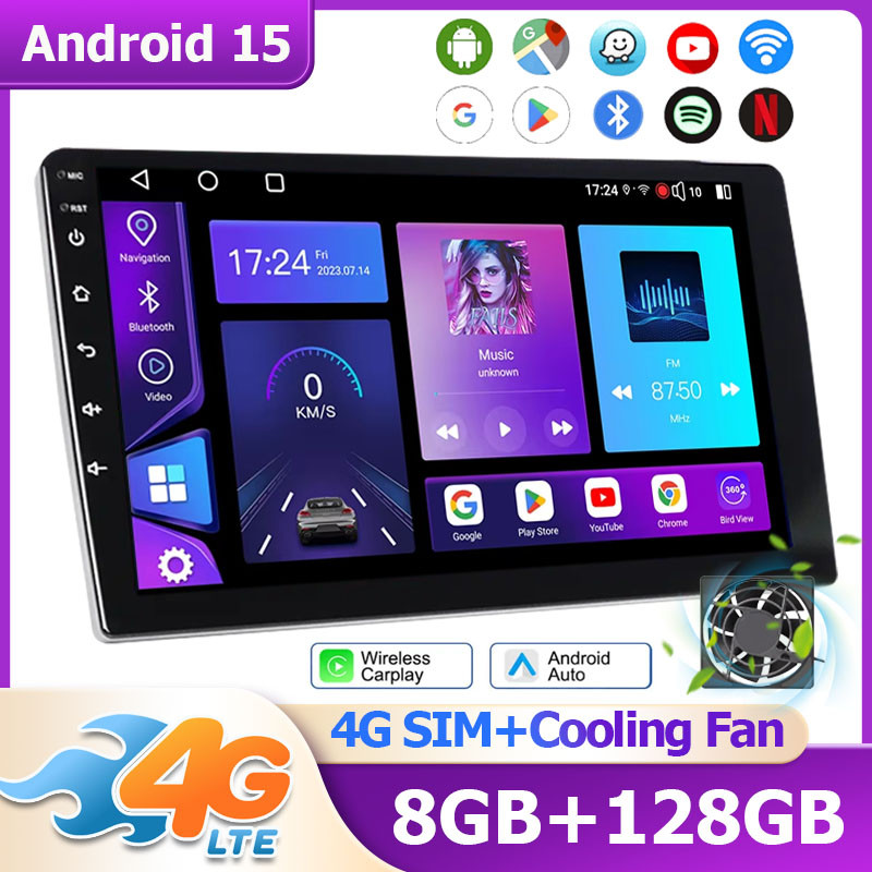 (Cooling System+4G SIM) Car Android Player 8Core 2.0Ghz 8GB+128GB Car ...