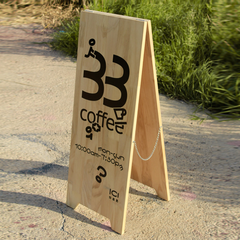 Customized triangle sign board signboard Japanese-Style Wooden ...