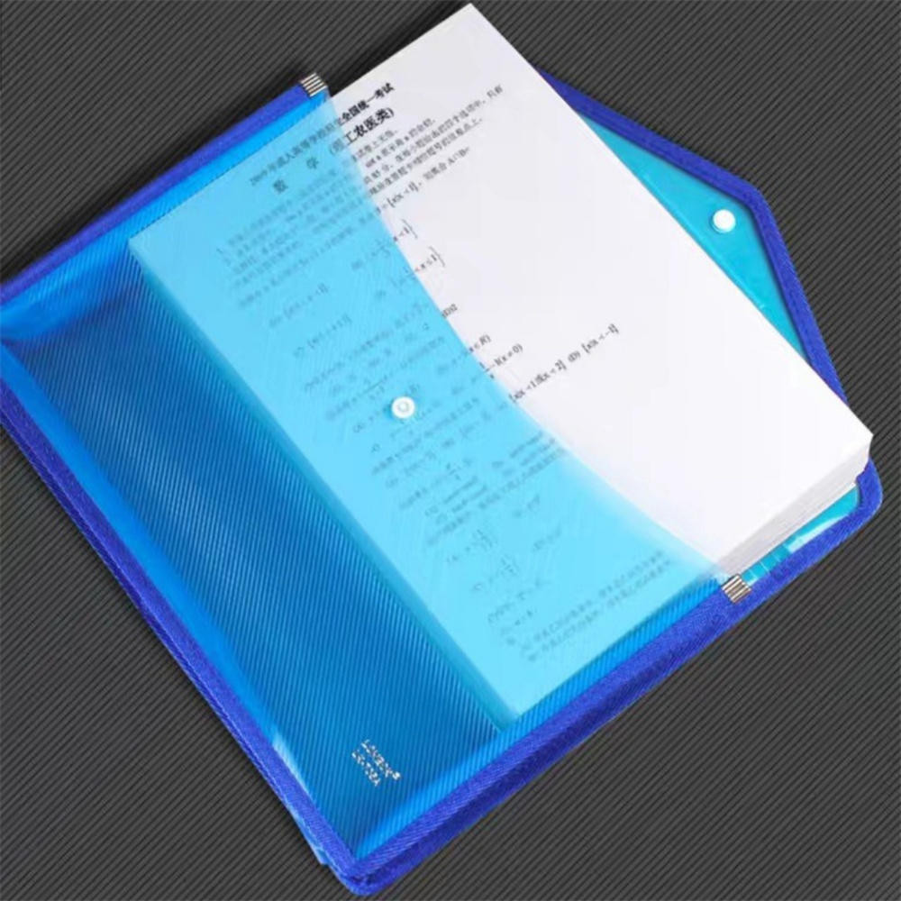 Waterproof File Transparent A4 Folder Press Button Plastic Data ...