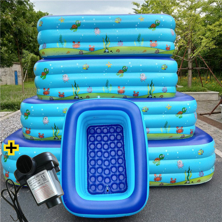 Large adult indoor family swimming pool + pump rectangle fishing pool ...