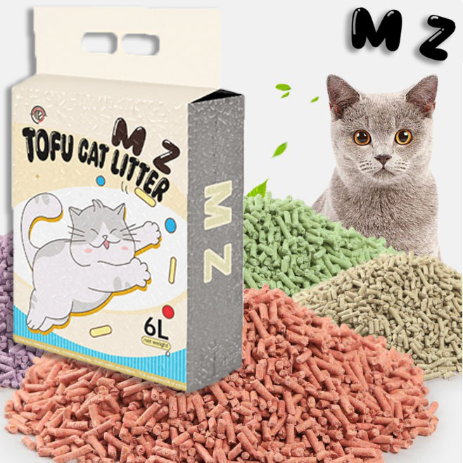 Image showcasing Mz TOFU Cat Litter 6L Made From Natural Soybean Residue Quality ...