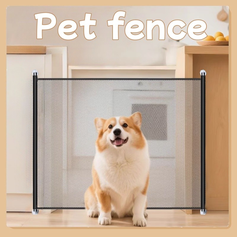 Pet Barrier Folding Breathable Mesh Net Portable Pet Safety Gate Pet ...