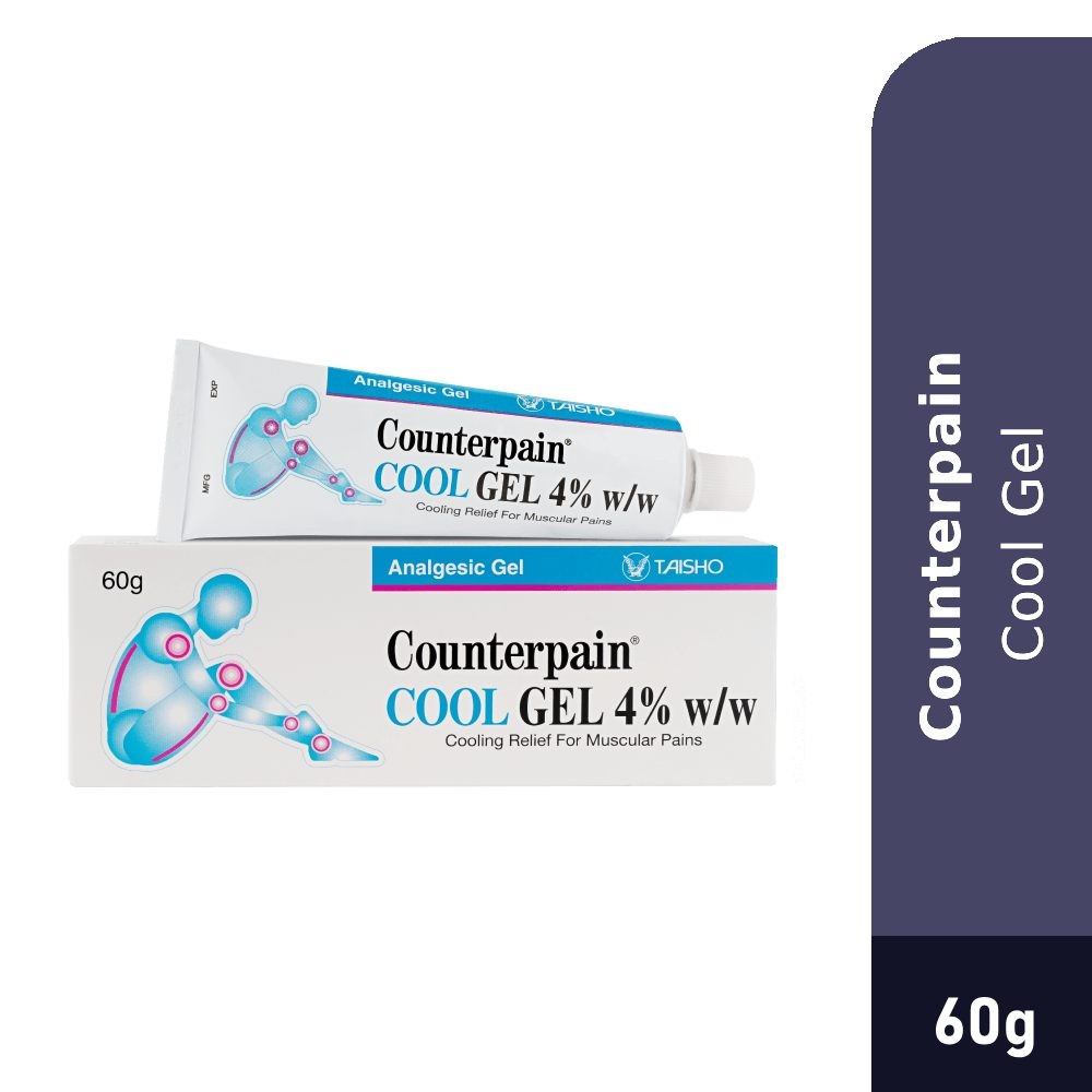 COUNTERPAIN Cool Analgesic Gel 60g with Menthol for Sore Muscle Relief ...