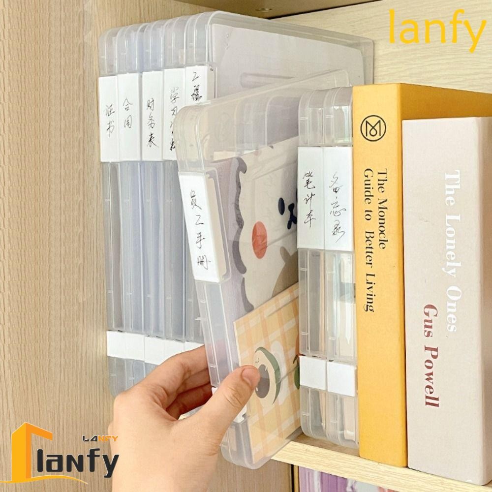 LANFY File Organizer Box Receipt Transparent Paper Organizer Office ...