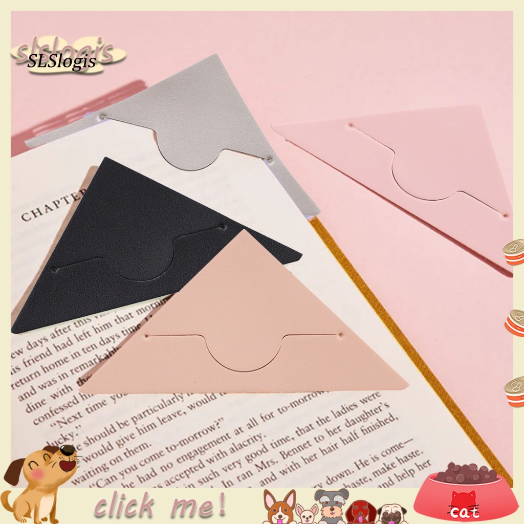SGW_ Corner Bookmark Personalized Bookmark Faux Leather Triangle ...