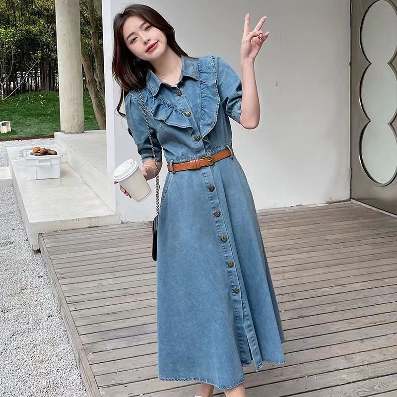 Women's denim dress 2024 