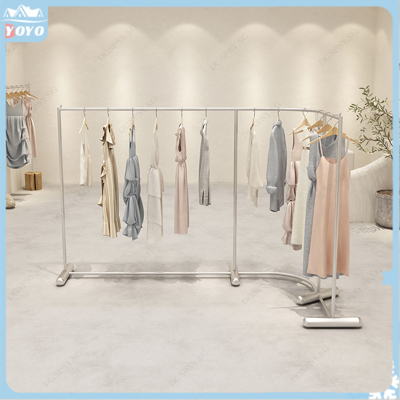 Clothing store L-type right-angle island rack women's clothing store ...