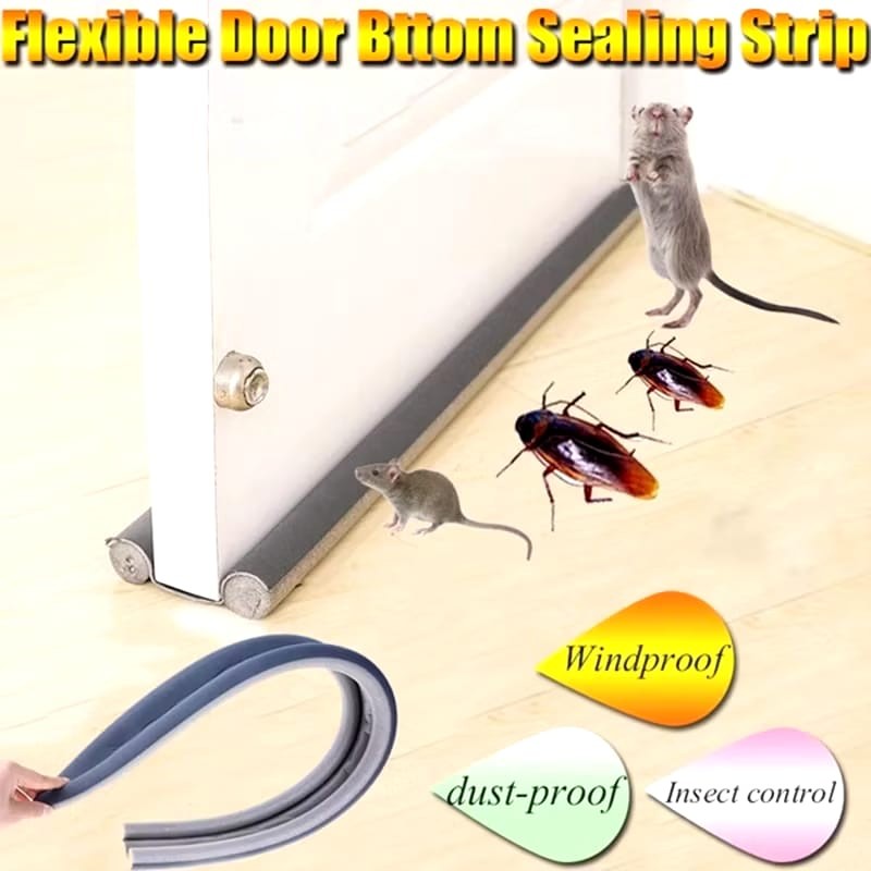 Foam Gap Cover Bottom Hole Door / Wind Dust Barrier Cockroach Insect ...