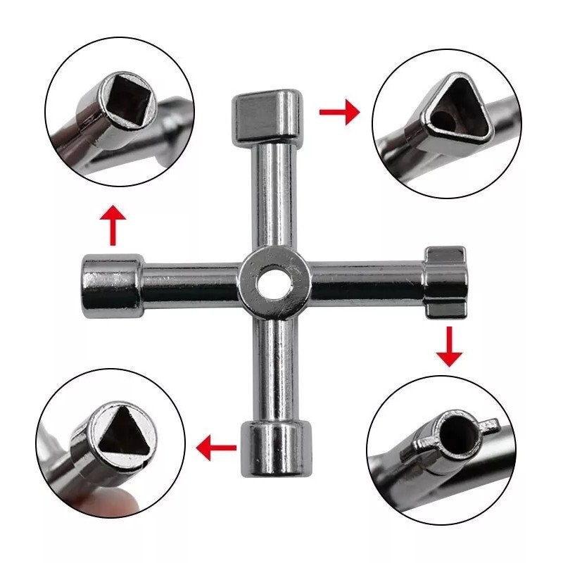 Cross Key Triangle Wrench For Electrical Elevator Cabinet Triangle ...