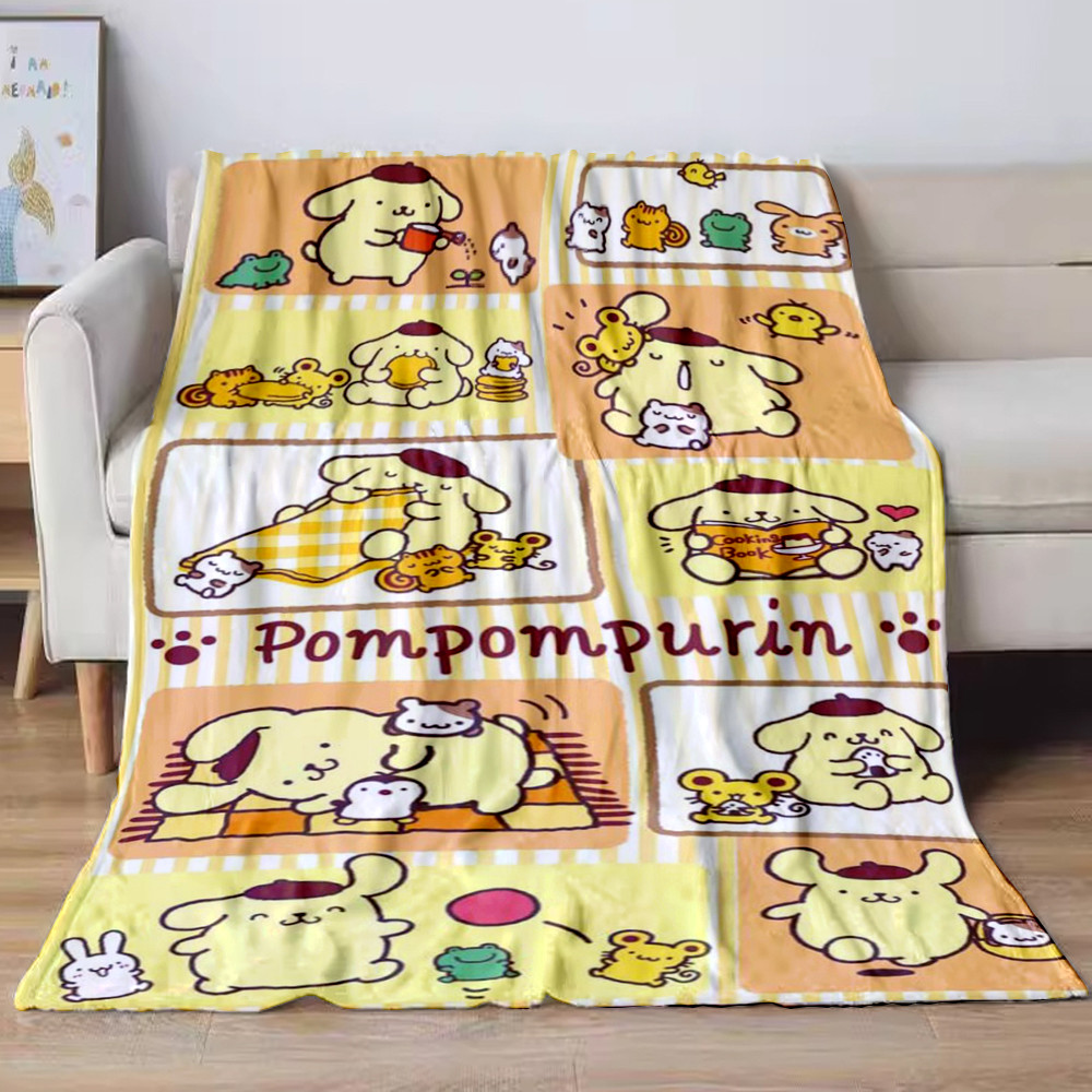 Sanrio PomPomPurin Blanket Soft Plush Blanket Flannel Blankets Throw Break Blanket for Living Room Bedroom Beds Sofa Picnic Gift Shopee Malaysia