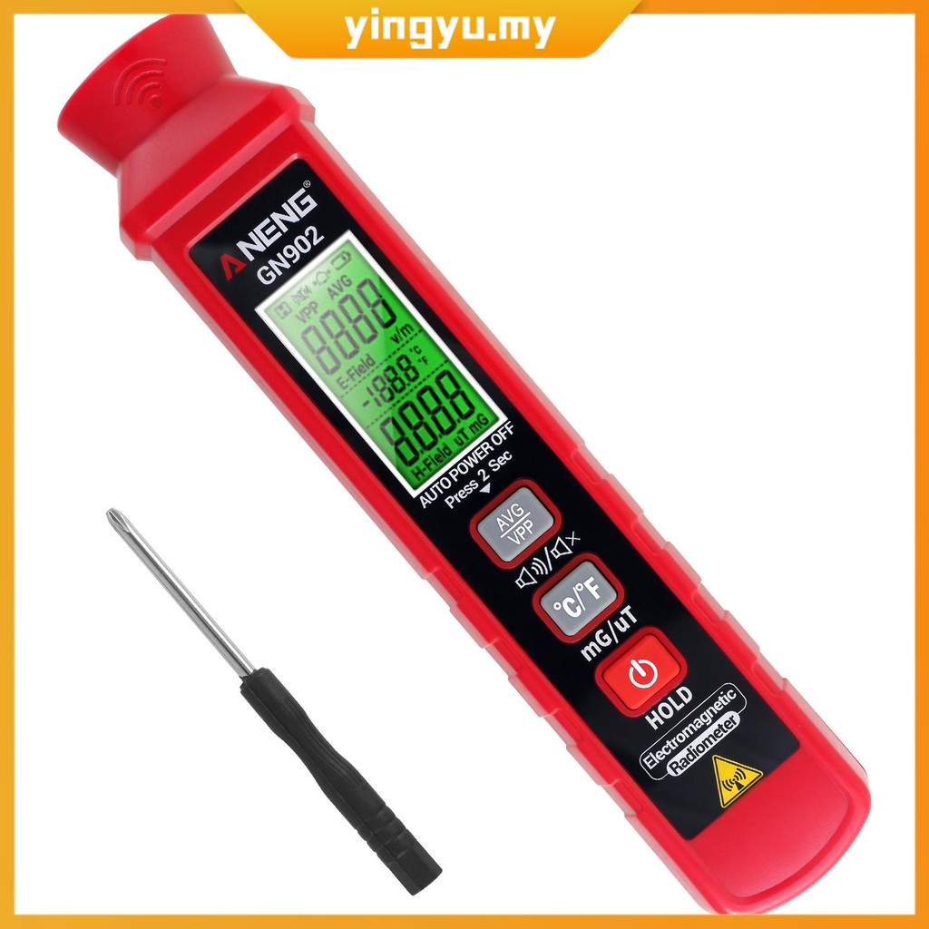 Electromagnetic Radiation Field Detector Portable EMF Reader with LED ...
