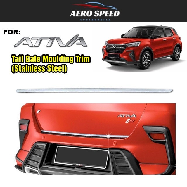 Perodua Ativa Tail Gate Lining Moulding Trim Stainless Steel Rear ...