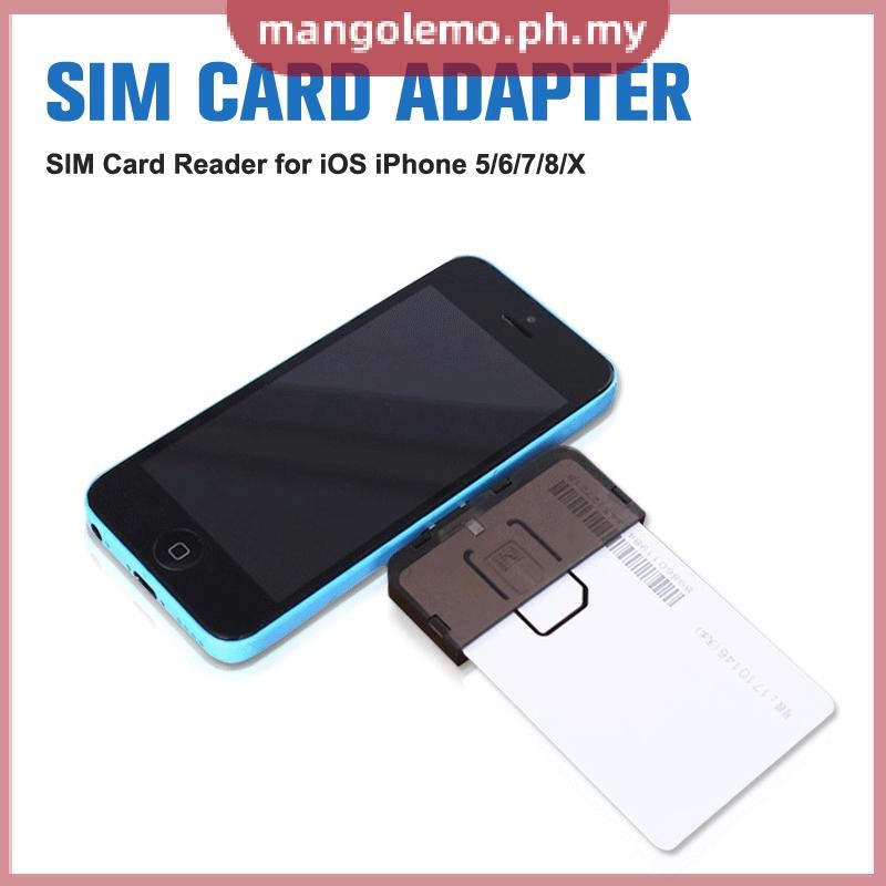 [MANGO] SIM Card Adapter SIM Card Reader SIM for iOS 5/6/7/8/X (Plug ...