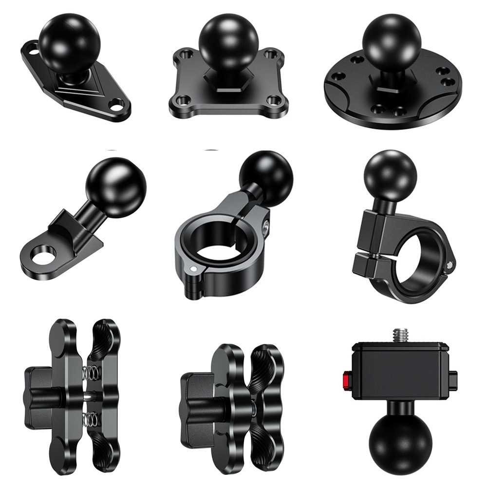 High Power Hardwire Powered Mount for iPhone 7 Plus 5.5 with Double Socket Arm & U-Bolt Handlebar Mount (sku 36243)