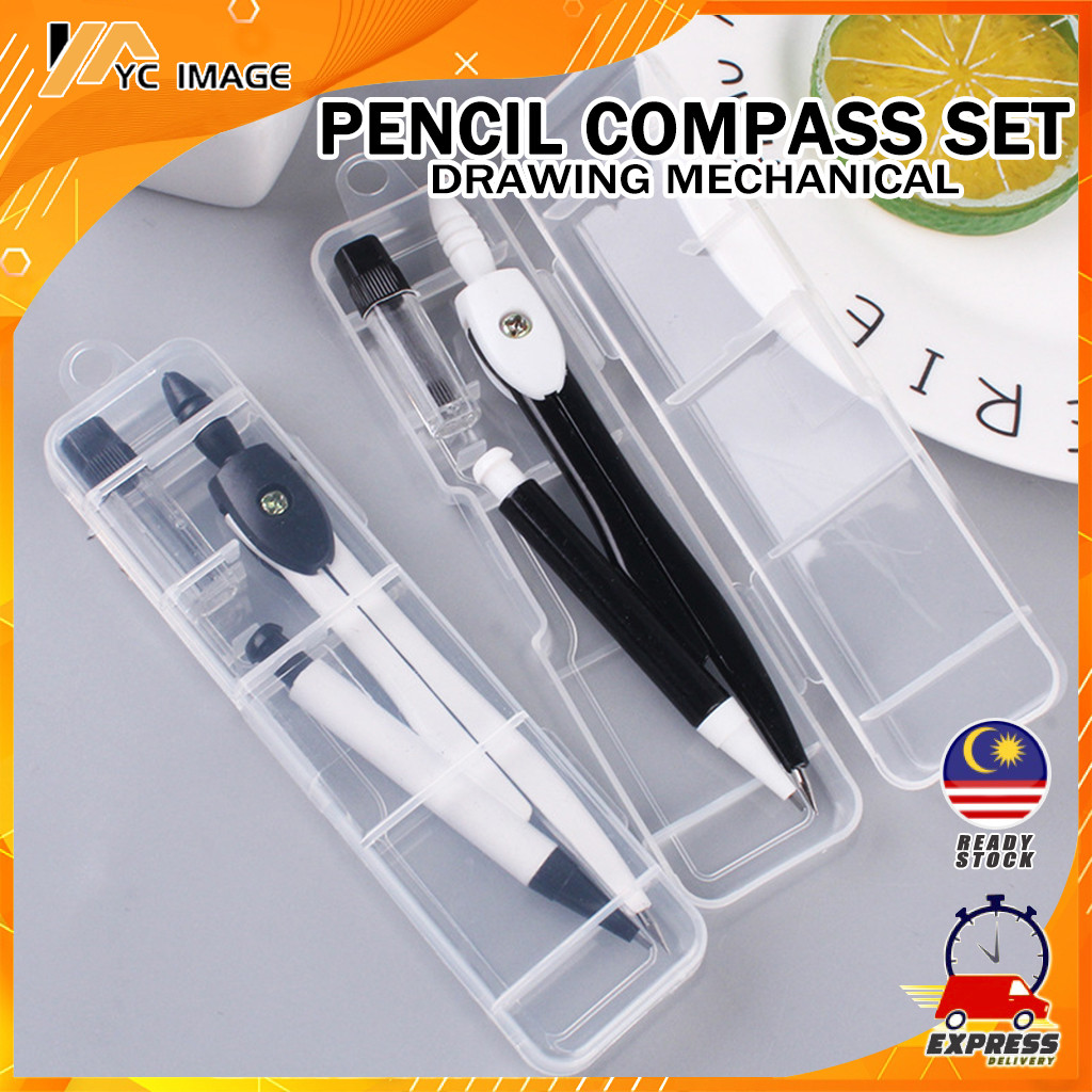 🇲🇾 𝐑𝐞𝐚𝐝𝐲 𝐒𝐭𝐨𝐜𝐤 Geometry Compass Mechanical Pen Mathematical Instrument ...