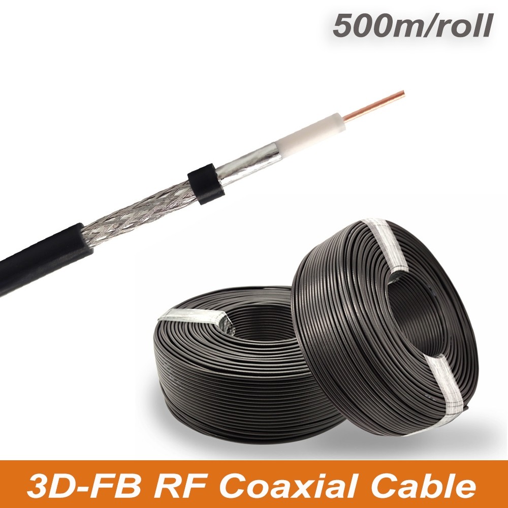 Coaxial Cable 3DFB 503 500m/Roll Low Loss Coax Cable Extension Line