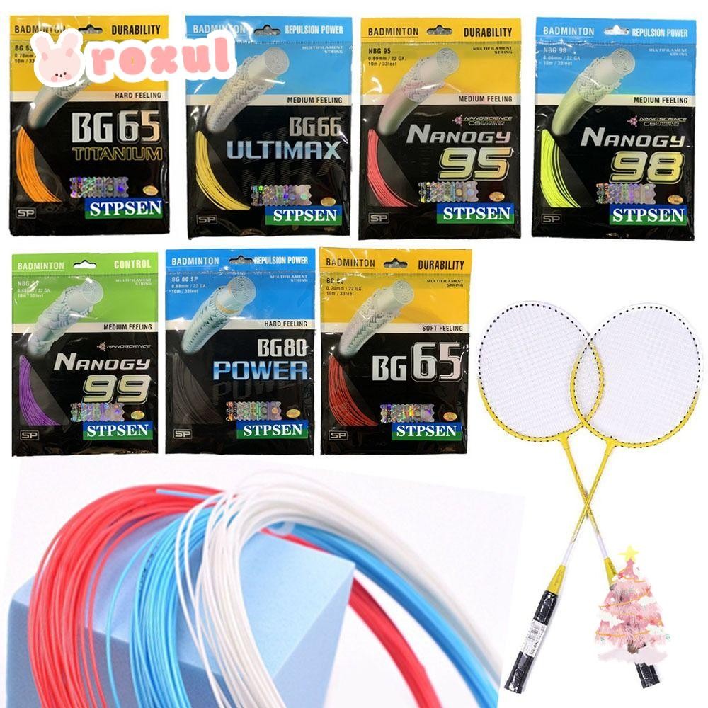 Sky Blue)POWERTI BX70 Badminton Rackets String High Elastic Nylon Badminto ZK