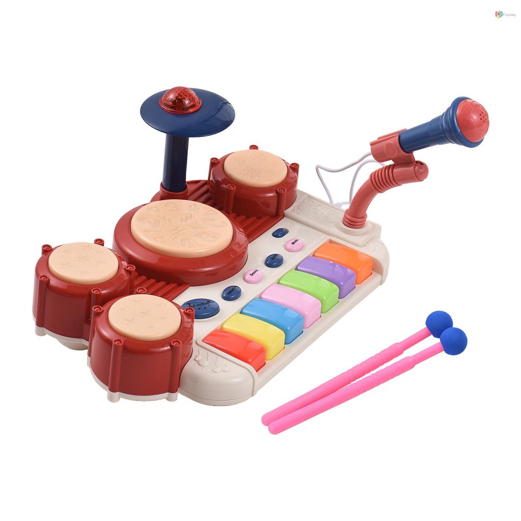 Electric Music Drum Piano Keyboard Drum Set Birthday Gifts Musical ...