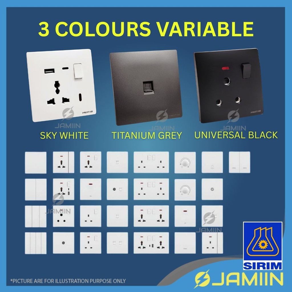 [SIRIM] PRESTIGE SENSE Switches & Socket TYPE-C USB Suis Soket Multi ...